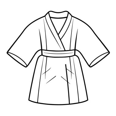 Kimono özet simgesinin vektör illüstrasyonu.