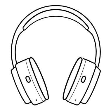Modern tasarımlar için kablosuz kulaklıkların vektör çizimi.