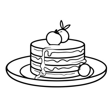 Kahvaltı ana hatları simgesinin gösterişli vektör çizimi.