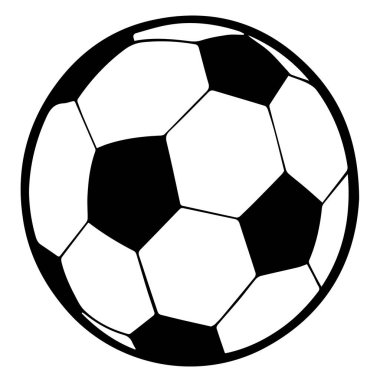 Dinamik futbol topu ana hatları vektörü, futbol ve spor projeleri için ideal.