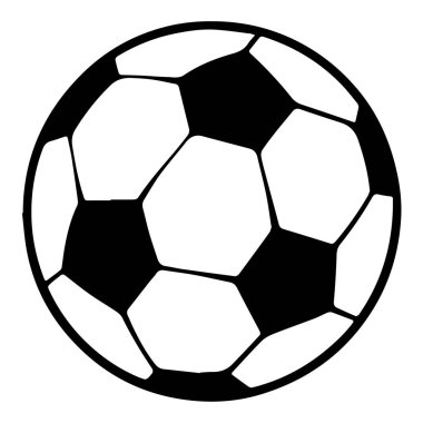 Dinamik futbol topu ana hatları vektörü, futbol ve spor projeleri için ideal.