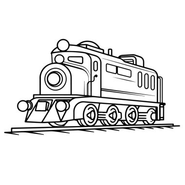 Temiz ve minimalist oyuncak tren anahat simgesi, oyuncu grafikler için ideal.