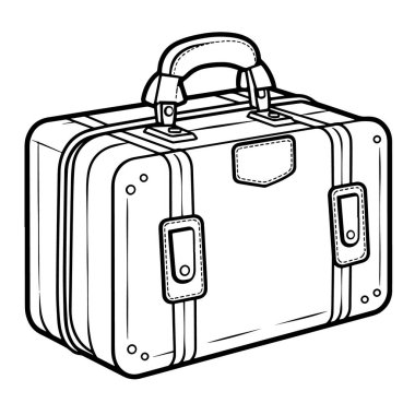 Temiz ve minimalist bavul tasarımı simgesi, bagajla ilgili tasarımlar için uygun.