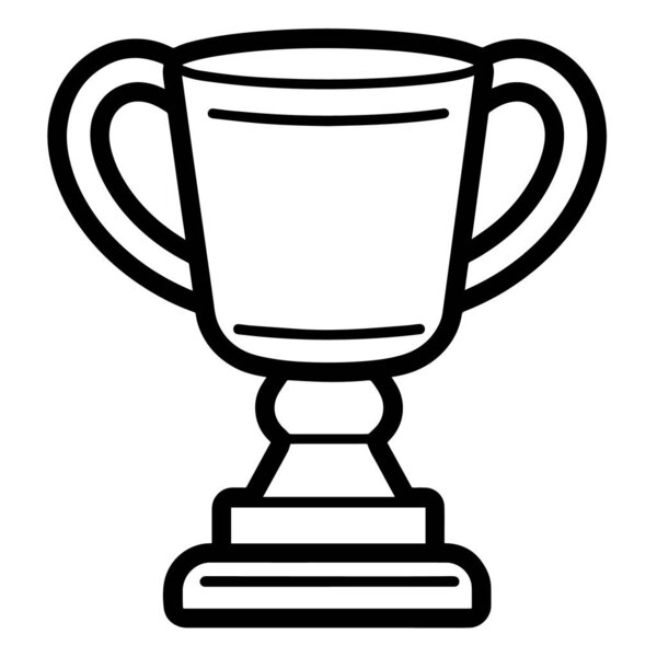 Clean and minimalist trophy outline icon, ideal for competition graphics.