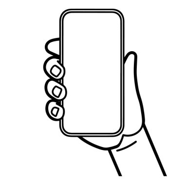 Cep telefonu ana hatlı sembol, iletişim ya da teknoloji grafikleri için ideal.