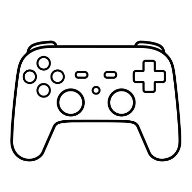 Modern oyun alanı ana hatları sembolü, video oyunu veya eğlence grafikleri için mükemmel.