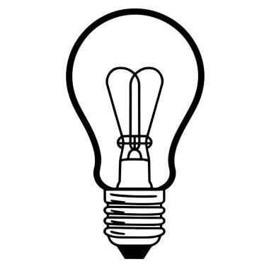 Antika ampul ana hat sembolü, antika veya yaratıcılık grafikleri için mükemmel..