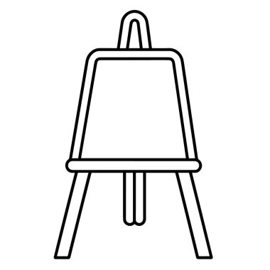 Ahşap sehpa ana hat sembolü, resim veya yaratıcılık grafikleri için ideal.