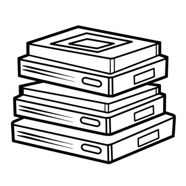 Kitap yığını özet sembolü, eğitim tasarımları için mükemmel.