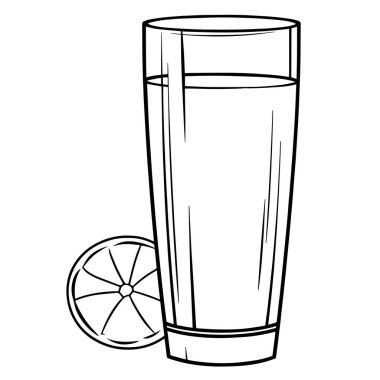 Parlak bir portakal suyu ikonunun vektör çizimi.