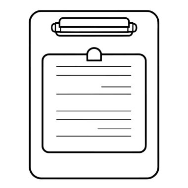 Bir minimalist anket simgesinin vektör illüstrasyonu.