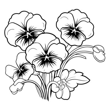 Minimalist nonoş çiçek ikonunun vektör illüstrasyonu.