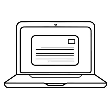 Bir minimalist defter simgesinin vektör illüstrasyonu.