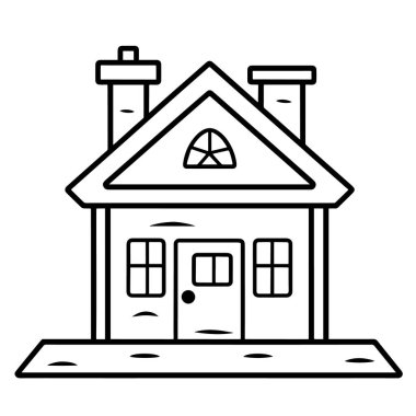 Bir evin temiz ve modern tasarım vektör simgesi, çeşitli tasarım uygulamaları ve platformları için uygundur.