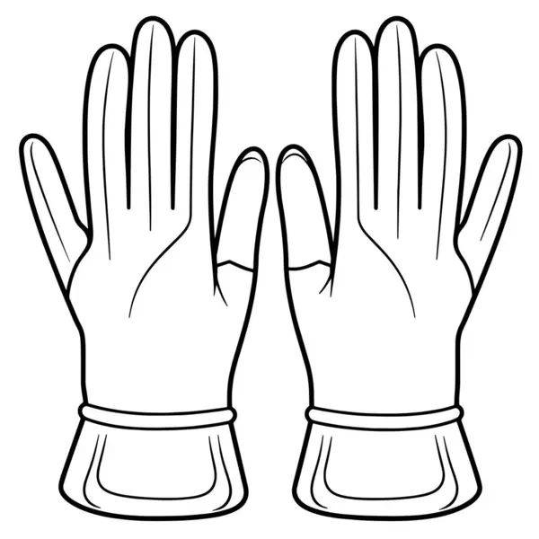 Vereenvoudigde Rubberen Handschoenen Illustratie Voor Veelzijdig Gebruik Digitale Printprojecten — Stockvector