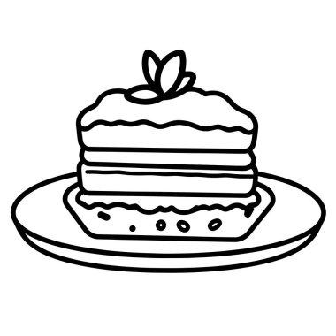 Vektör biçiminde klasik pastitsio ana hatları, Yunan mutfağı grafikleri için mükemmel.