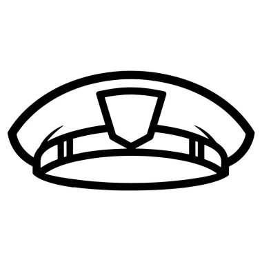 Polis başlığı ana hatları vektör biçiminde, güvenlik grafikleri için mükemmel.