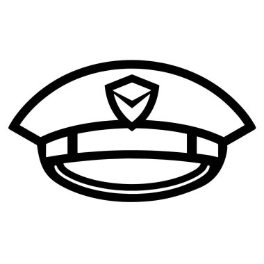 Polis başlığı ana hatları vektör biçiminde, güvenlik grafikleri için mükemmel.