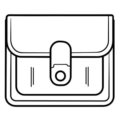 Bir cüzdan simgesinin basitleştirilmiş taslağı, bütçe veya alışveriş kavramları için ideal.