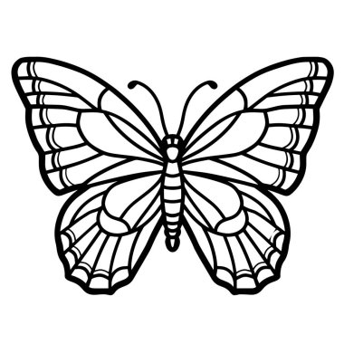 Zarif kelebek ana hatları vektör biçiminde, zarif tasarım aksanları için ideal.