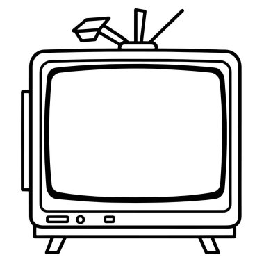 Televizyon tasviri temiz, eğlence logoları için mükemmel..