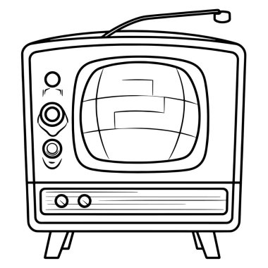 Televizyon tasviri temiz, eğlence logoları için mükemmel..