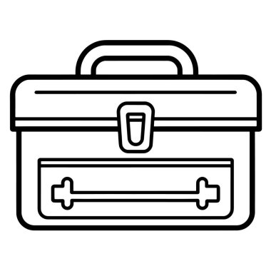 Bir araç kutusunun tasviri temiz, DIY logoları için mükemmel..