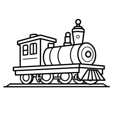 Oyuncak trenin tasviri temiz, neşeli logolar için ideal..