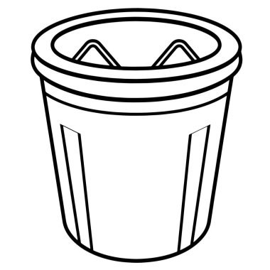 Çevresel logolar için mükemmel bir çöp kutusu tasviri..