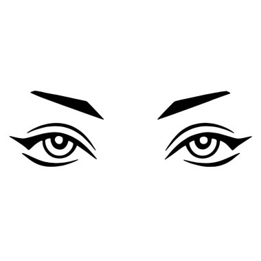 Göz çizgisi çizimi temiz, optometri logoları için ideal.