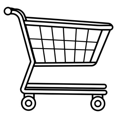 İnternet mağazaları için mükemmel bir alışveriş arabası tasviri..