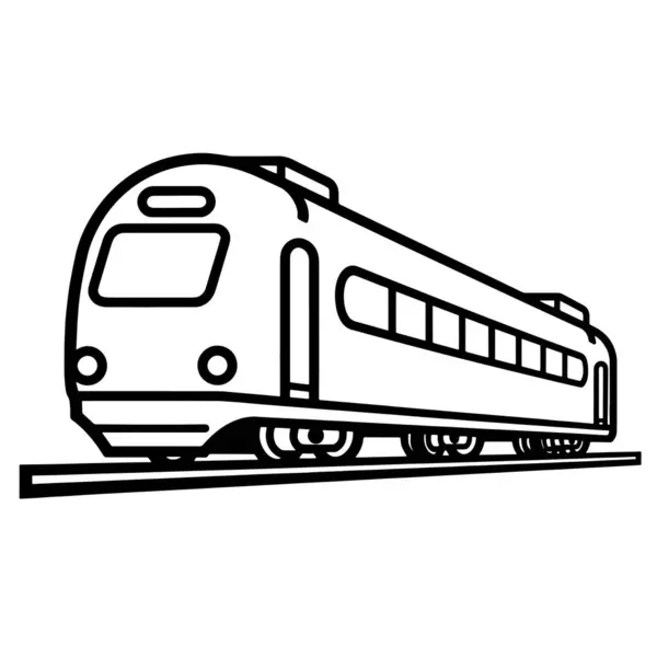 Demiryolu logoları için mükemmel bir tren tasviri..