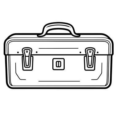 Antika bir valizin tasviri, retro logolar için mükemmel..