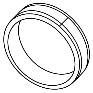 Evlilik yüzüğünün tasviri, gelin logoları için mükemmel..