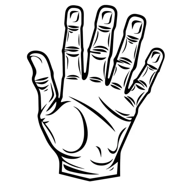 Schone Schets Illustratie Van Een Zombie Hand Ideaal Voor Spookachtige — Stockvector