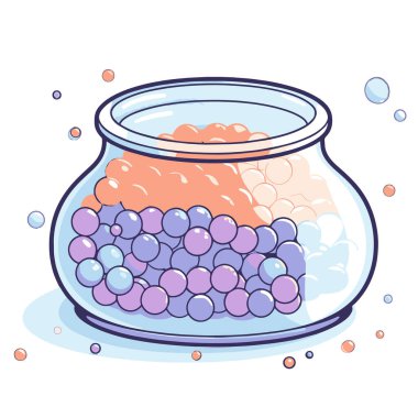 Havyar simgesinin çıtır vektör çizimi, gıda ambalajı veya lüks restoran logoları için ideal.