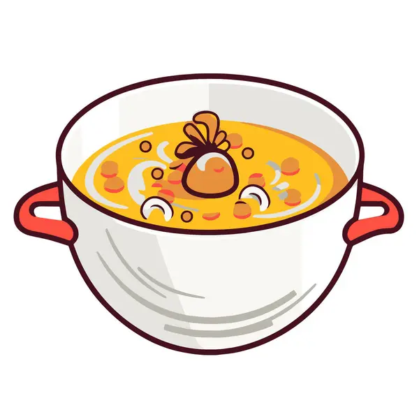 Illustration Vectorielle Nette Une Icône Soupe Oignon Boeuf Parfaite Pour — Image vectorielle