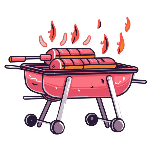 Illustration Vectorielle Nette Une Icône Barbecue Idéale Pour Emballage Alimentaire — Image vectorielle