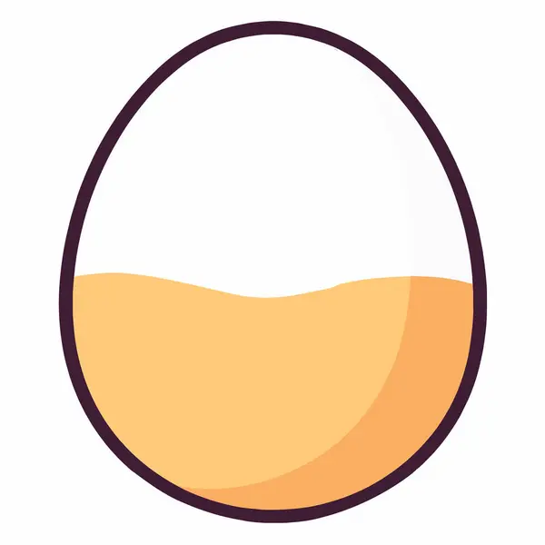 Τραγανή Διανυσματική Απεικόνιση Ενός Εικονιδίου Βρασμένου Αυγού Ιδανική Για Συσκευασίες — Διανυσματικό Αρχείο