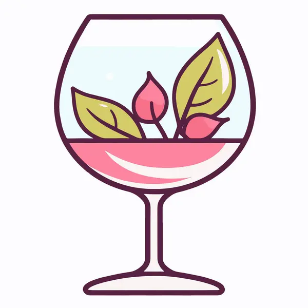 Illustrazione Vettoriale Croccante Icona Brandy Perfetta Ricette Cocktail Segnaletica Bar — Vettoriale Stock
