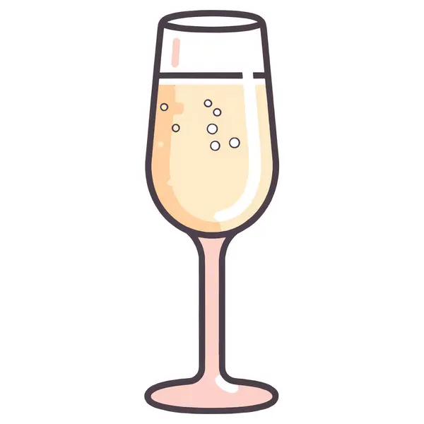 Хрустящая Векторная Иллюстрация Иконы Шампанского Идеально Подходит Праздничных Украшений Винных — стоковый вектор
