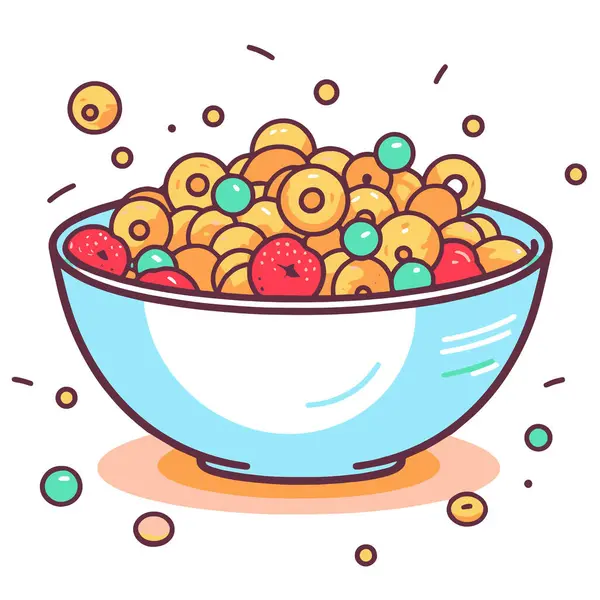 Ilustración Vectorial Crujiente Icono Cereal Ideal Para Guías Nutricionales Gráficos — Vector de stock