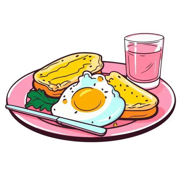 Dish Eggs Benedict Toast Vector Format Ideal Culinary Designs Restaurant — Διανυσματικό Αρχείο