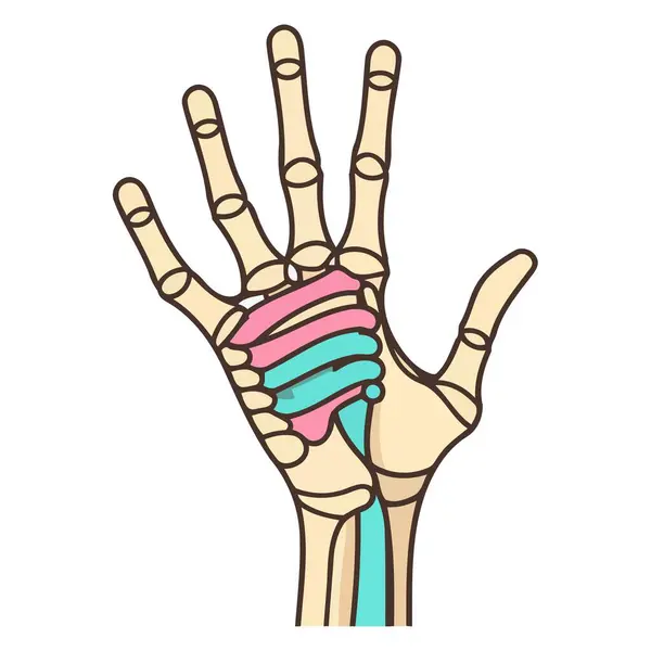 Skeleton Hand Icon Pointed Fingers Suitable Horror Designs Skeletal Illustrations — Stok Vektör
