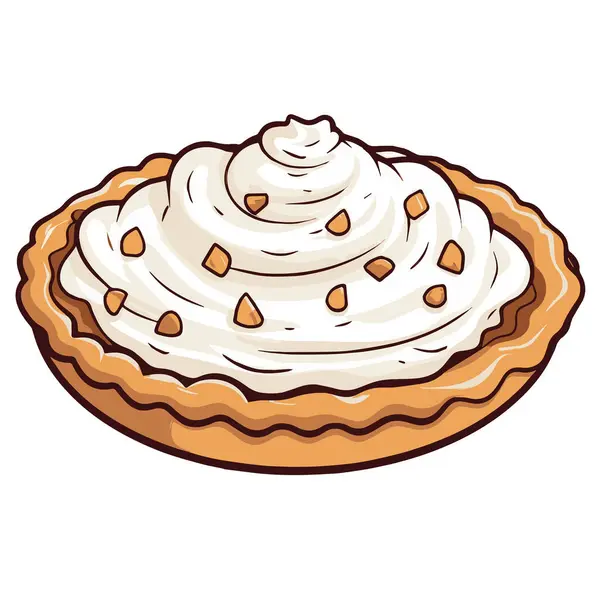 Crisp Διανυσματική Απεικόνιση Ενός Εικονιδίου Banoffee Pie Ιδανικό Για Συσκευασίες — Διανυσματικό Αρχείο