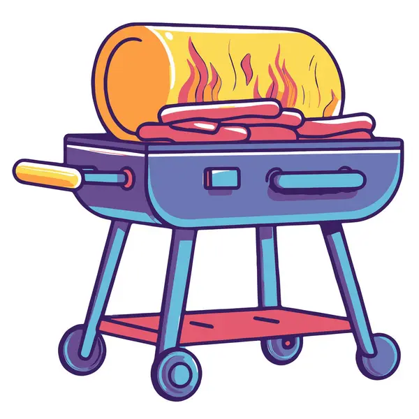 Crisp Vector Illustratie Van Een Barbecue Icoon Ideaal Voor Voedsel — Stockvector