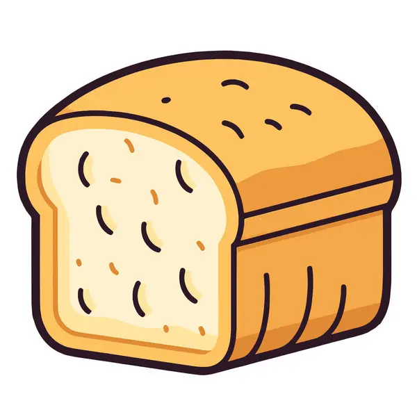 Crisp Vector Illustratie Van Een Brood Icoon Ideaal Voor Voedsel — Stockvector