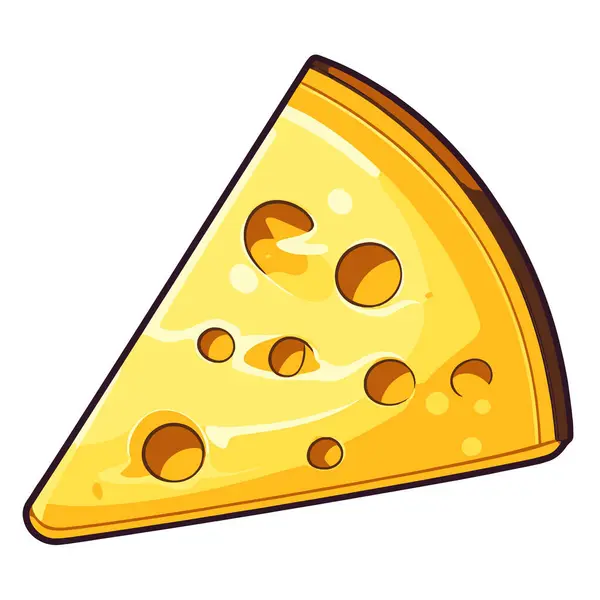 Knackige Vektorillustration Eines Käse Symbols Ideal Für Lebensmittelverpackungen Oder Rezeptbücher — Stockvektor