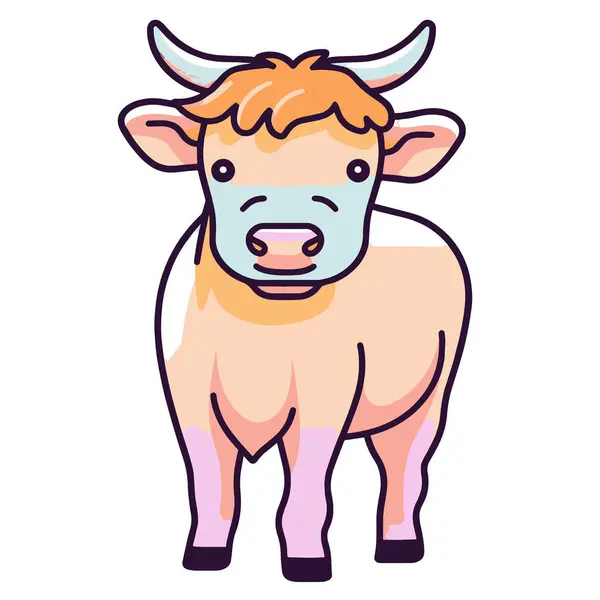 Crisp Vector Illustration Cow Icon Ideal Agricultural Presentations Livestock Infographics — Stock vektor
