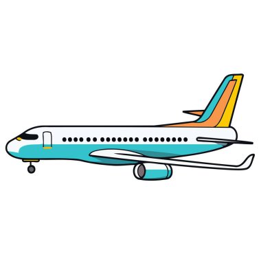 Uçuşları, seyahatleri ve havacılıkla ilgili grafikleri tasvir etmek için ideal bir uçak simgesi.